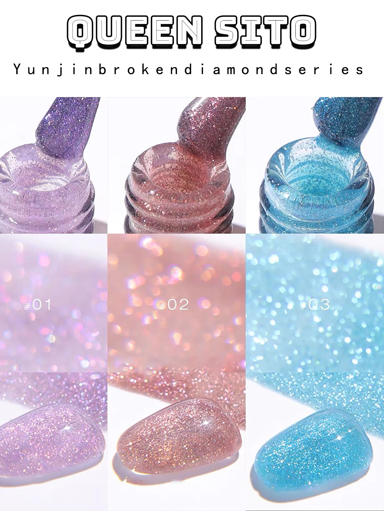 PSK 3 Colors Set Japanese-style Nails Pink White Color Series With Explosive Glitter Gel Nail Polish Popular Diamond Gel Polish
PSK 3 Colors Set Japanese-style Nails Pink White Color Series With Explosive Glitter Gel Nail Polish Popular Diamond Gel Polish