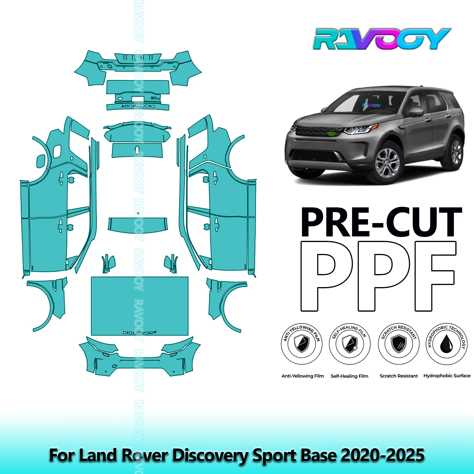 8.5Mil Full Vehicle Precut PPF Paint Protection Film For Land Rover Discovery Sport Base 2020-2025
8.5Mil Full Vehicle Precut PPF Paint Protection Film For Land Rover Discovery Sport Base 2020-2025