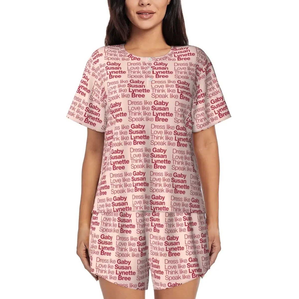 Desperate Housewives ( Red Peach ) Round Neck Short Sleeves Nightdress for Sleeping Women Loose Pajama Set Short Pants
Desperate Housewives ( Red Peach ) Round Neck Short Sleeves Nightdress for Sleeping Women Loose Pajama Set Short Pants