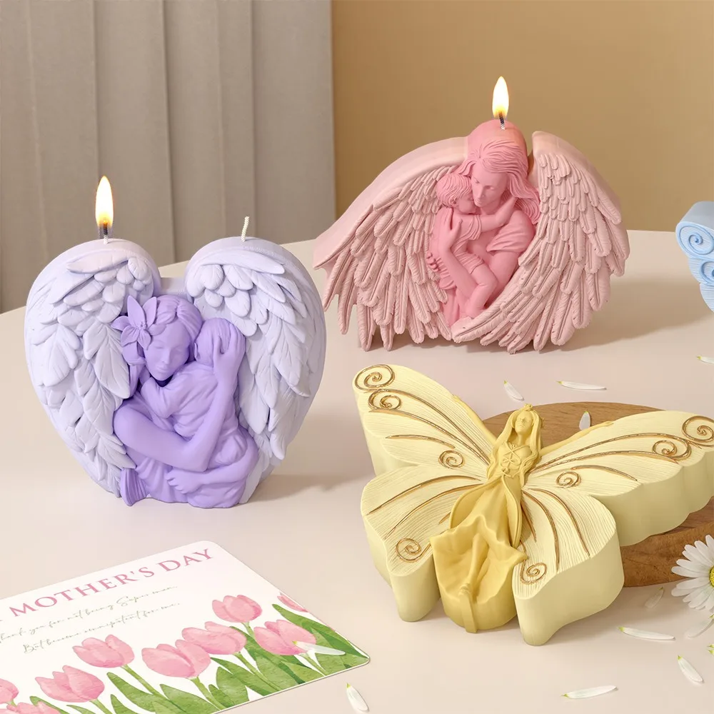 3D Butterfly Fairy Heart Angel Couple Silicone Mold DIY Candle Resin Plaster Mold Valentine's Day Home Decor Handmade Craft
3D Butterfly Fairy Heart Angel Couple Silicone Mold DIY Candle Resin Plaster Mold Valentine's Day Home Decor Handmade Craft