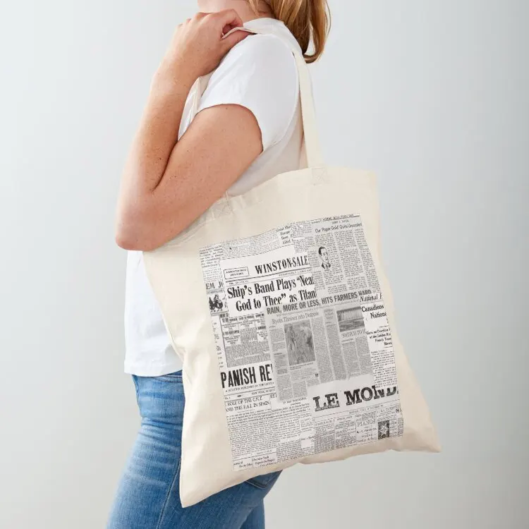 Newsprint Tote Bag Women's bags canvas bags woman shopping bag Fabric bag
Newsprint Tote Bag Women's bags canvas bags woman shopping bag Fabric bag