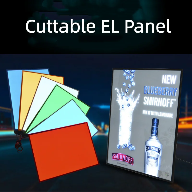 Cuttable EL Panel Light A5 Size 14.8x21cm DIY Led Glowing Panel Led Electroluminescent Backlight With DC12V 5V USB 3V Battery
Cuttable EL Panel Light A5 Size 14.8x21cm DIY Led Glowing Panel Led Electroluminescent Backlight With DC12V 5V USB 3V Battery