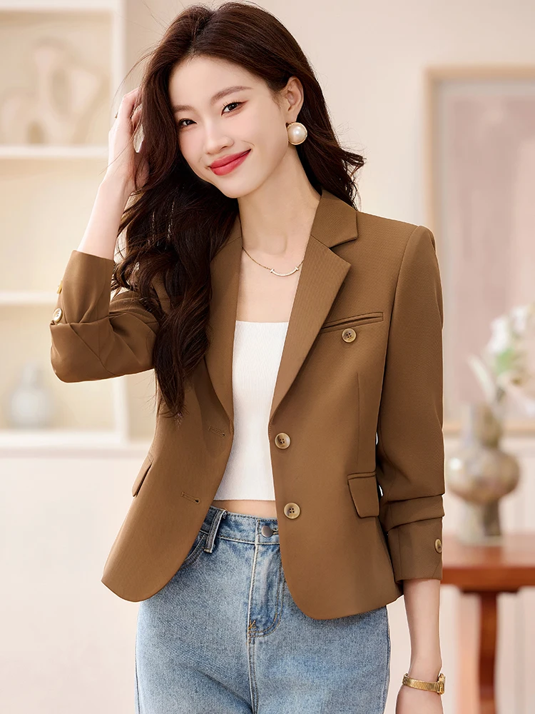 Карамельный укороченный пиджак женский повседневный, премиум-класса, маленький размер, новинка 2026 года, весенний, очень красивый, в западном стиле, топ
Карамельный укороченный пиджак женский повседневный, премиум-класса, маленький размер, новинка 2026 года, весенний, очень красивый, в западном стиле, топ