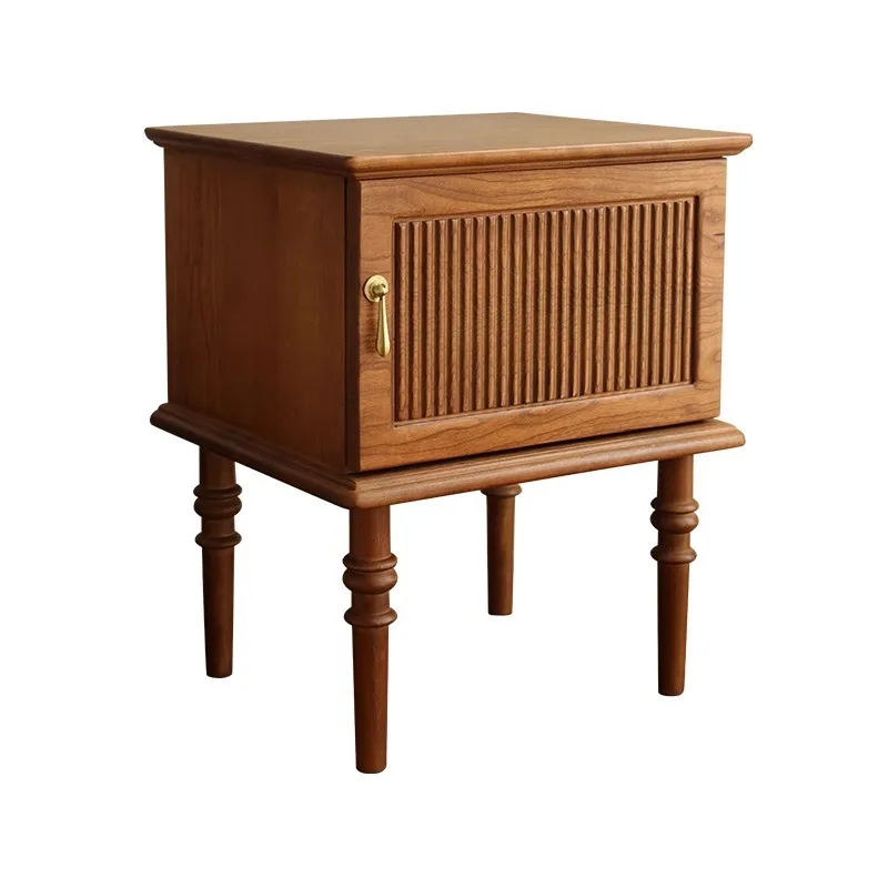 Retro French bedside table Solid wood bedside cabinet Cherry wood bedside children's low cabinet Locker
Retro French bedside table Solid wood bedside cabinet Cherry wood bedside children's low cabinet Locker