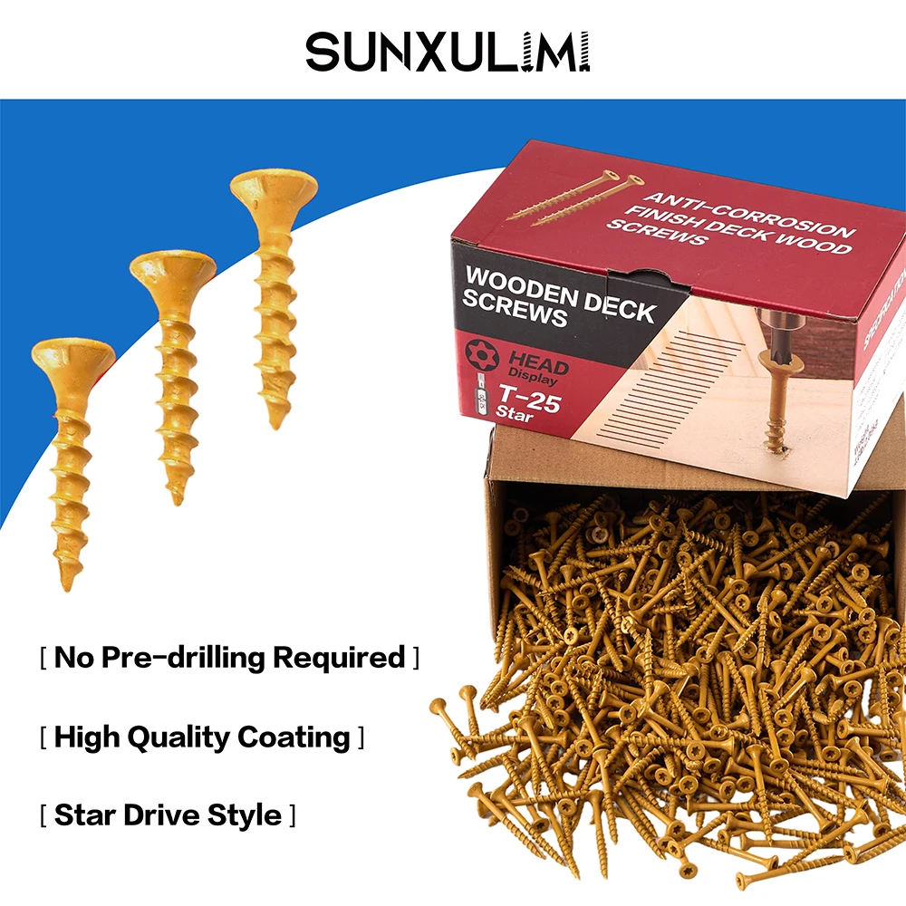 740-Piece Heavy Duty Wood Screws #8x1-1/2, Star Drive Deck Screws, Rust Resistant Outdoor Screws for Logs and Fences
740-Piece Heavy Duty Wood Screws #8x1-1/2, Star Drive Deck Screws, Rust Resistant Outdoor Screws for Logs and Fences