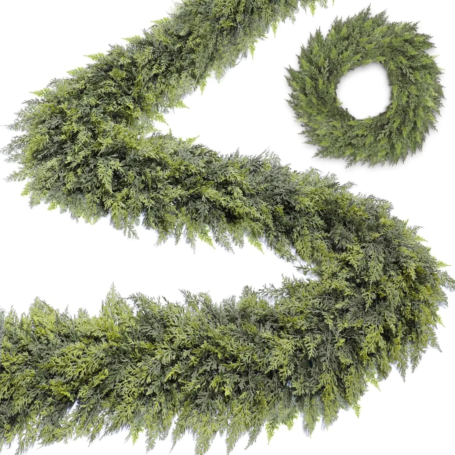 6 Ft Real Touch Christmas Cedar Garland, Thick Greenery Pine Garland for Mantle, Fireplace, Indoor Outdoor Decor
6 Ft Real Touch Christmas Cedar Garland, Thick Greenery Pine Garland for Mantle, Fireplace, Indoor Outdoor Decor