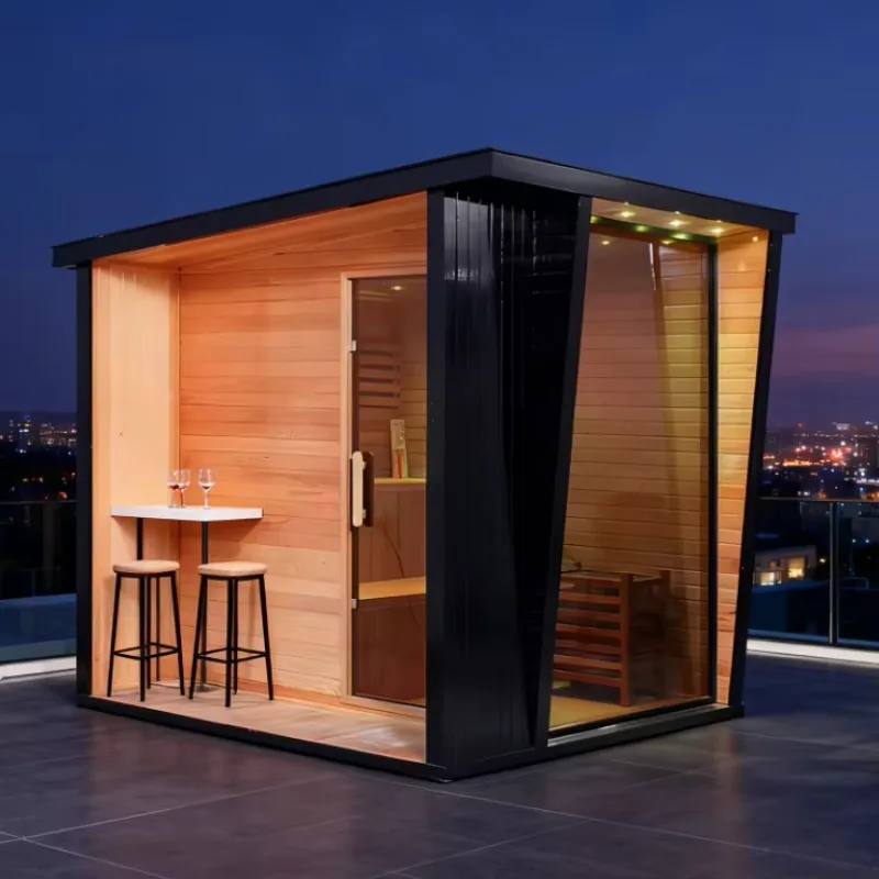 Customized 4 Person Outdoor Traditional Hemlock Wood Sauna Infrared Salt Therapy Sauna for Garden Backyard Villa Spa Relaxation
Customized 4 Person Outdoor Traditional Hemlock Wood Sauna Infrared Salt Therapy Sauna for Garden Backyard Villa Spa Relaxation
