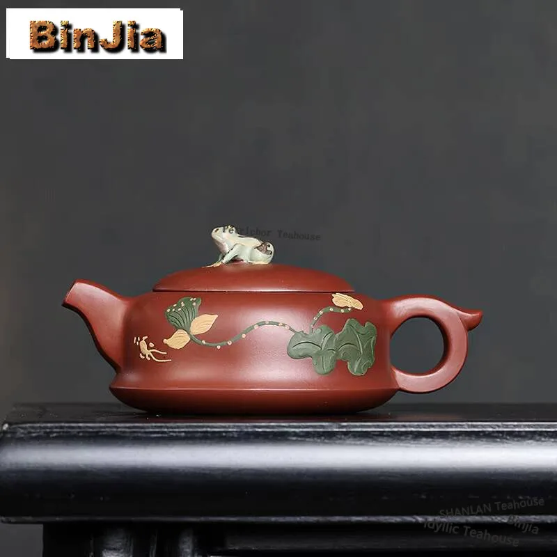 250ml Boutique Yixing Purple Clay Teapots Handmade Frog Lid Pot Raw Ore Dahongpao Mud Kettle Chinese Zisha Tea Set Decoration
250ml Boutique Yixing Purple Clay Teapots Handmade Frog Lid Pot Raw Ore Dahongpao Mud Kettle Chinese Zisha Tea Set Decoration