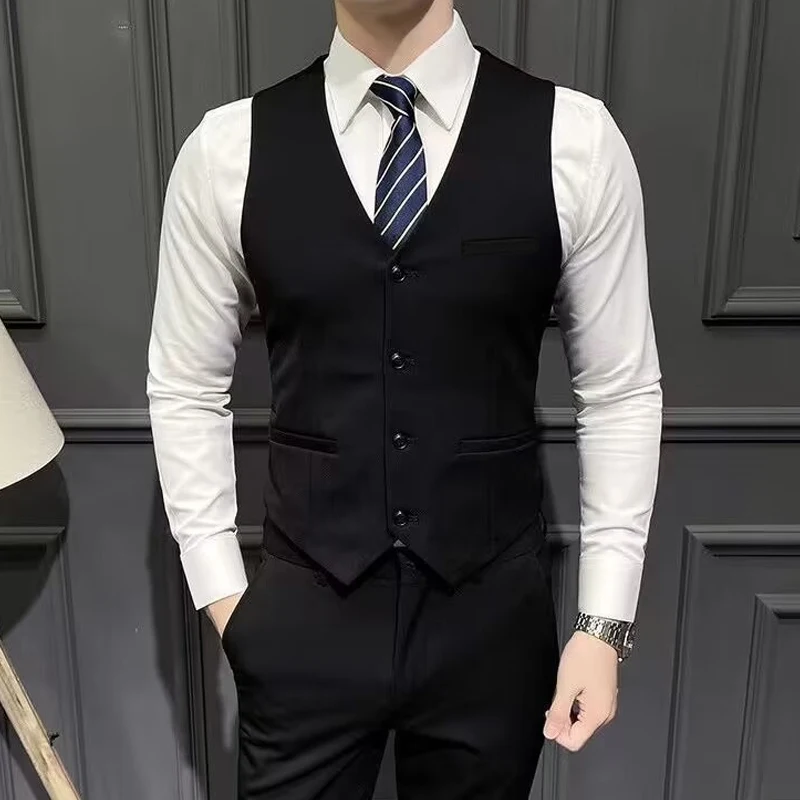 High Quality Solid Colors Wedding Dress Groom Men Fashion Design Slim Fit Vest Formal High End Business Casual Suit Waistcoat
High Quality Solid Colors Wedding Dress Groom Men Fashion Design Slim Fit Vest Formal High End Business Casual Suit Waistcoat