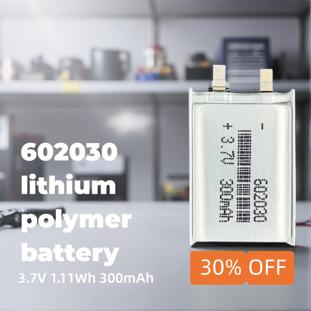 602030 300mAh Li-ion Polymer Battery 3.7V Long-Life Rechargeable Cell for Wearables, Portable Mini Gadgets
602030 300mAh Li-ion Polymer Battery 3.7V Long-Life Rechargeable Cell for Wearables, Portable Mini Gadgets
