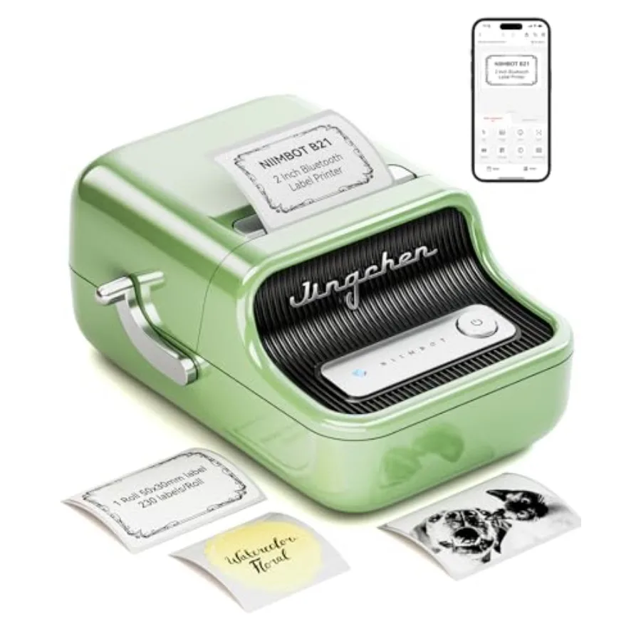 B21 Label Maker Inkless Bluetooth Label Printer 2 Inch Portable Thermal Sticker Machine for Small Business Address Logo Clothin
B21 Label Maker Inkless Bluetooth Label Printer 2 Inch Portable Thermal Sticker Machine for Small Business Address Logo Clothin