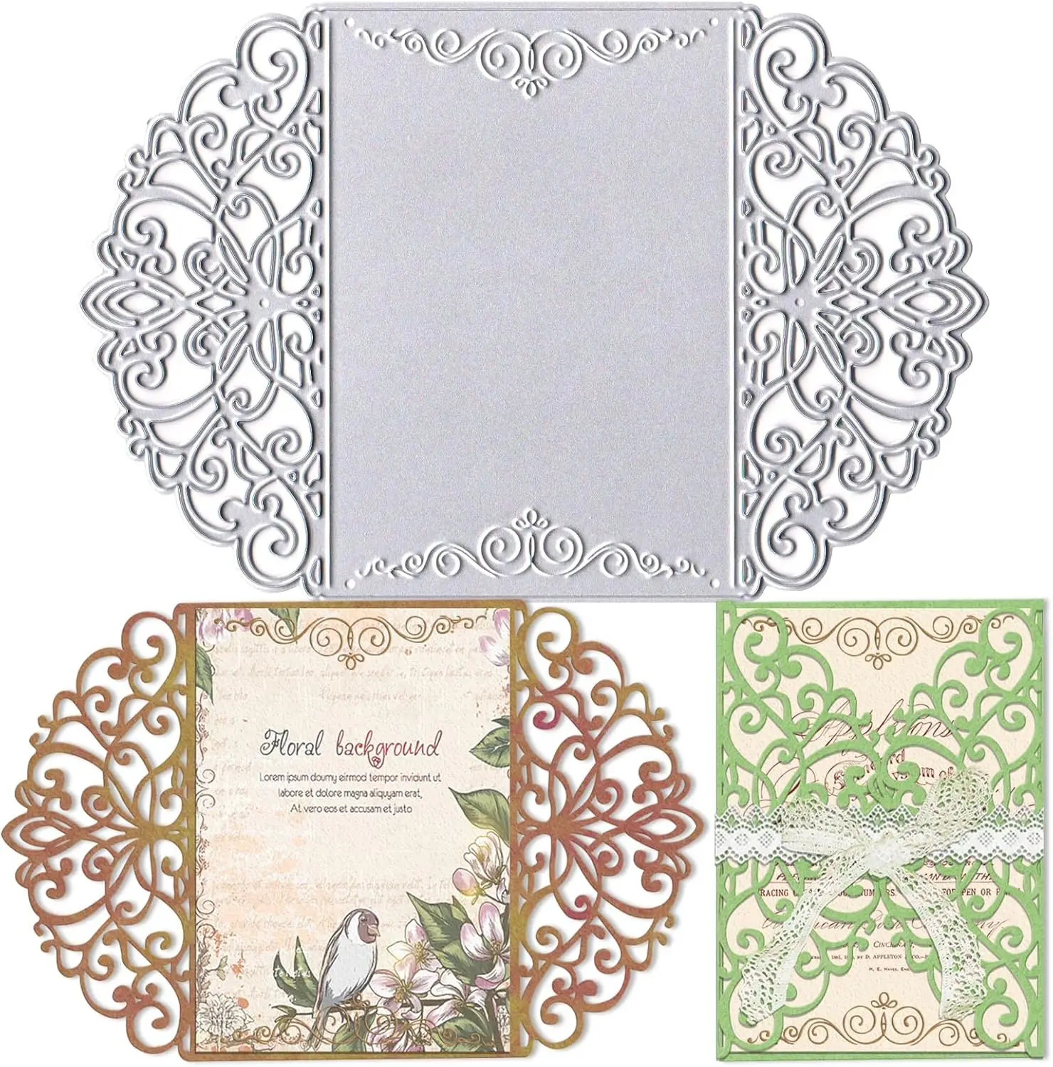 Lace Flower Metal Cutting Dies for Wedding Card Making, DIY Scrapbooking Border Stencils
Lace Flower Metal Cutting Dies for Wedding Card Making, DIY Scrapbooking Border Stencils