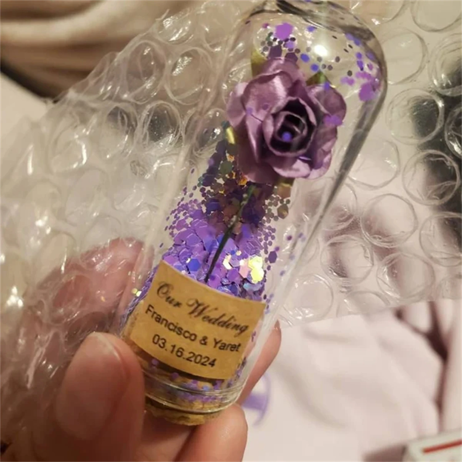 Lilac Wedding Favors for Guests, Glass Cloche Dome Custom Favors, Beauty and the Beast Party Favors, Personalized Sweet 15 Favor
Lilac Wedding Favors for Guests, Glass Cloche Dome Custom Favors, Beauty and the Beast Party Favors, Personalized Sweet 15 Favor