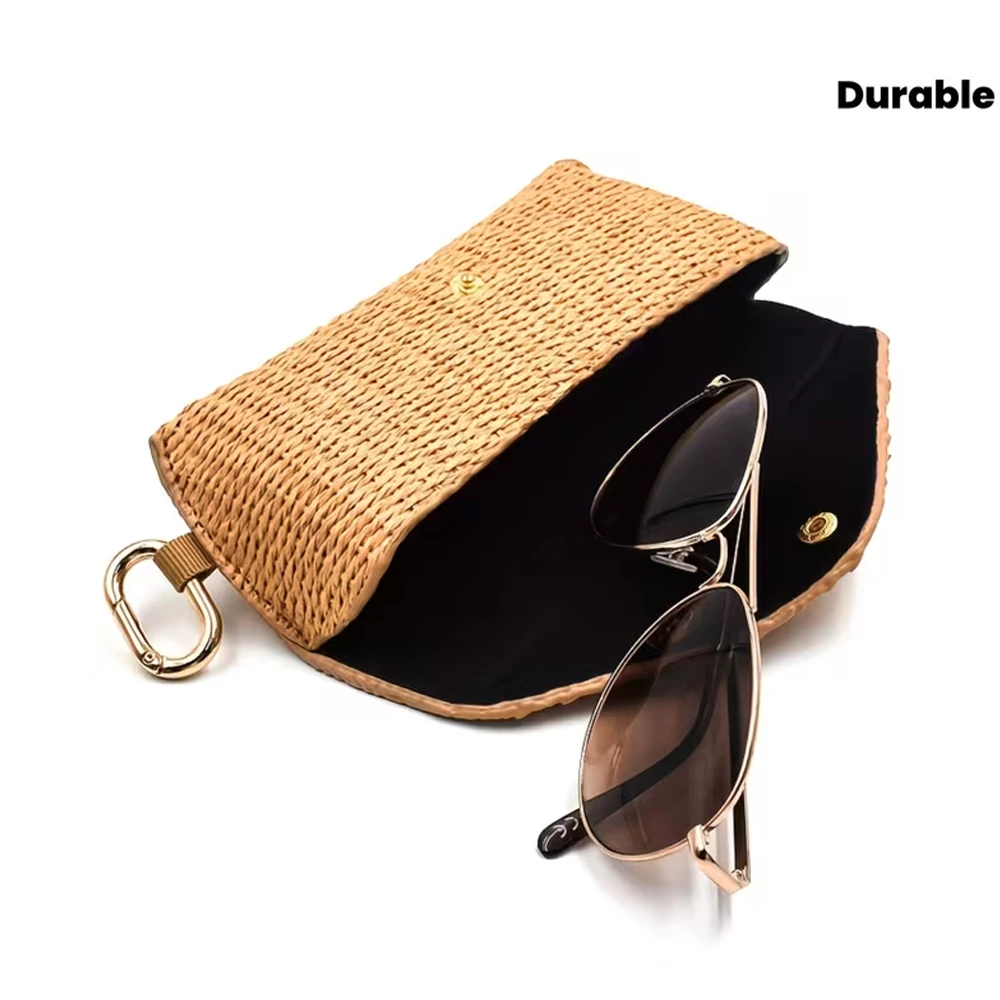 Fashionable Woven Straw Glasses Case with Hook - Durable Pp Material, Soft Protective Style, Women's Fashion Accessory Glasses Pouch
Fashionable Woven Straw Glasses Case with Hook - Durable Pp Material, Soft Protective Style, Women's Fashion Accessory Glasses Pouch