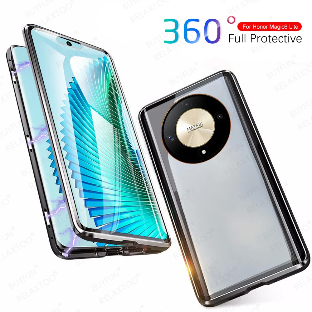 360° Magnetic Double-Sided Protective Glass Case For Honor Magic6 Lite Magic 6 Magic6Lite X9b HonorX9b 5G Flip Full Cover Coque
360° Magnetic Double-Sided Protective Glass Case For Honor Magic6 Lite Magic 6 Magic6Lite X9b HonorX9b 5G Flip Full Cover Coque