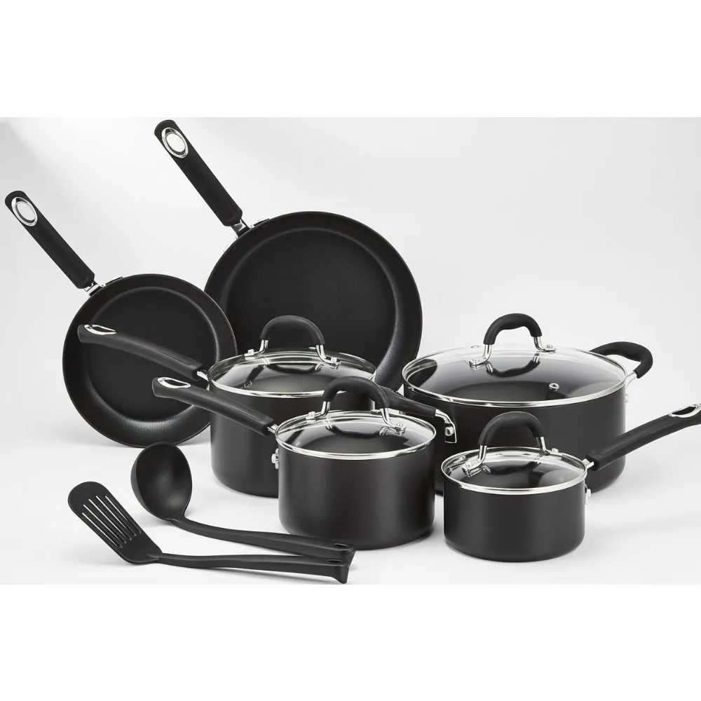 Professional 12-Piece Non-Stick Cookware Set, Hard Anodized Aluminum, Oven Safe Kitchen Pots Pans Utensils
Professional 12-Piece Non-Stick Cookware Set, Hard Anodized Aluminum, Oven Safe Kitchen Pots Pans Utensils
