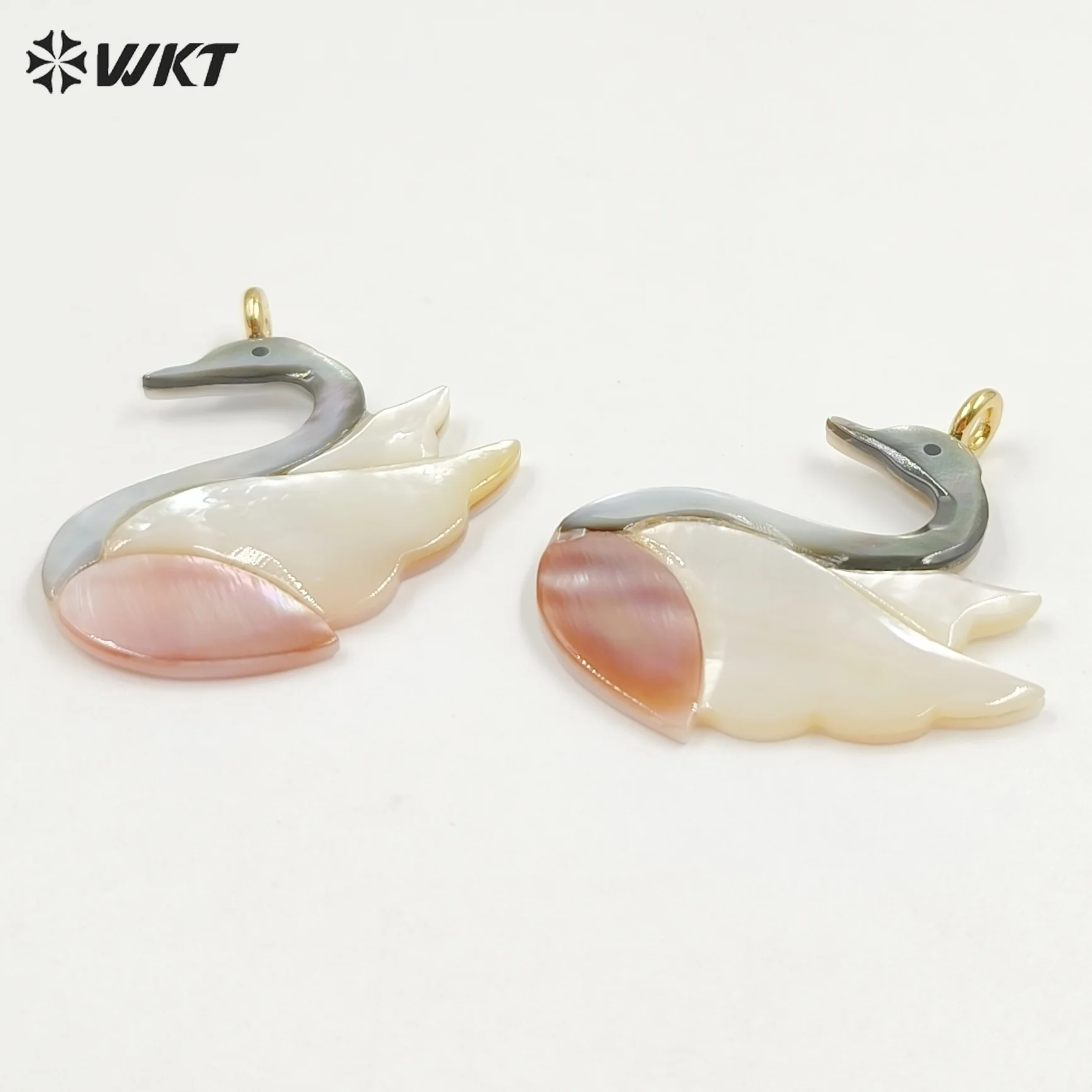 WT-JP505 New Arrival Design Natural Shell White Swan Shape Gold Pendant As Women Handmade Necklace Jewelry DIY Accessories
WT-JP505 New Arrival Design Natural Shell White Swan Shape Gold Pendant As Women Handmade Necklace Jewelry DIY Accessories