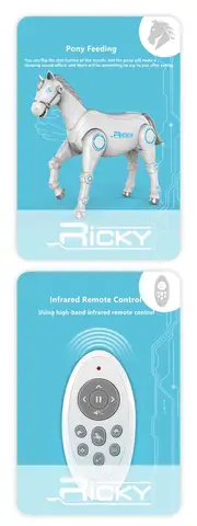 High Simulation Horse RC Animal Voice 2.4G Remote Control Intelligent Mechanical Horse Toys Can Speak Music Singing Dancing Pets