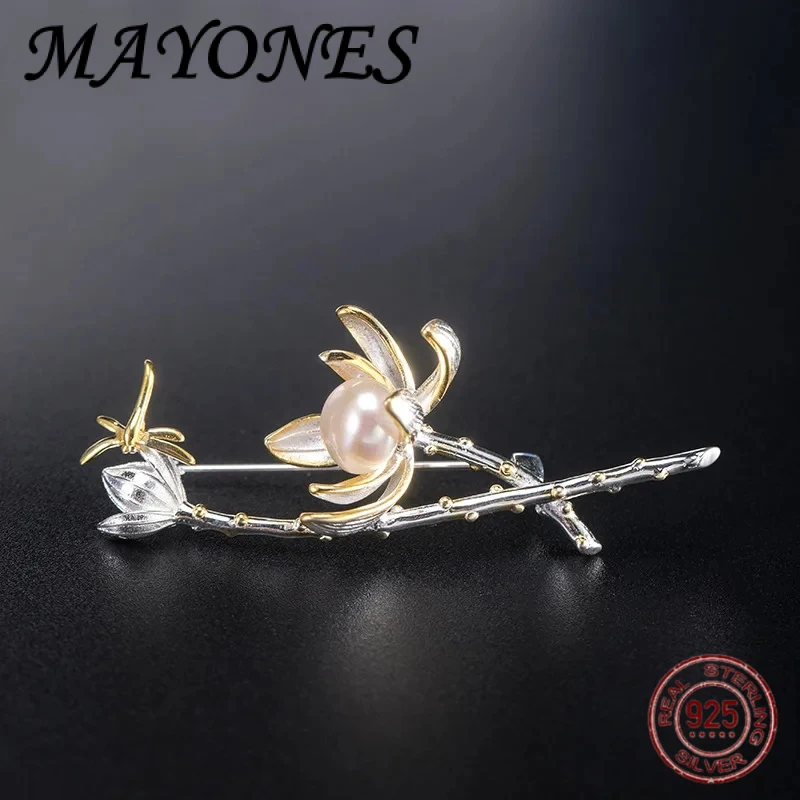 new S925 Sterling Silver Brooch for Women Gilded Dragonfly Lotus Pearl Necktie Pin Corsage Punk Fashion Jewelry
new S925 Sterling Silver Brooch for Women Gilded Dragonfly Lotus Pearl Necktie Pin Corsage Punk Fashion Jewelry