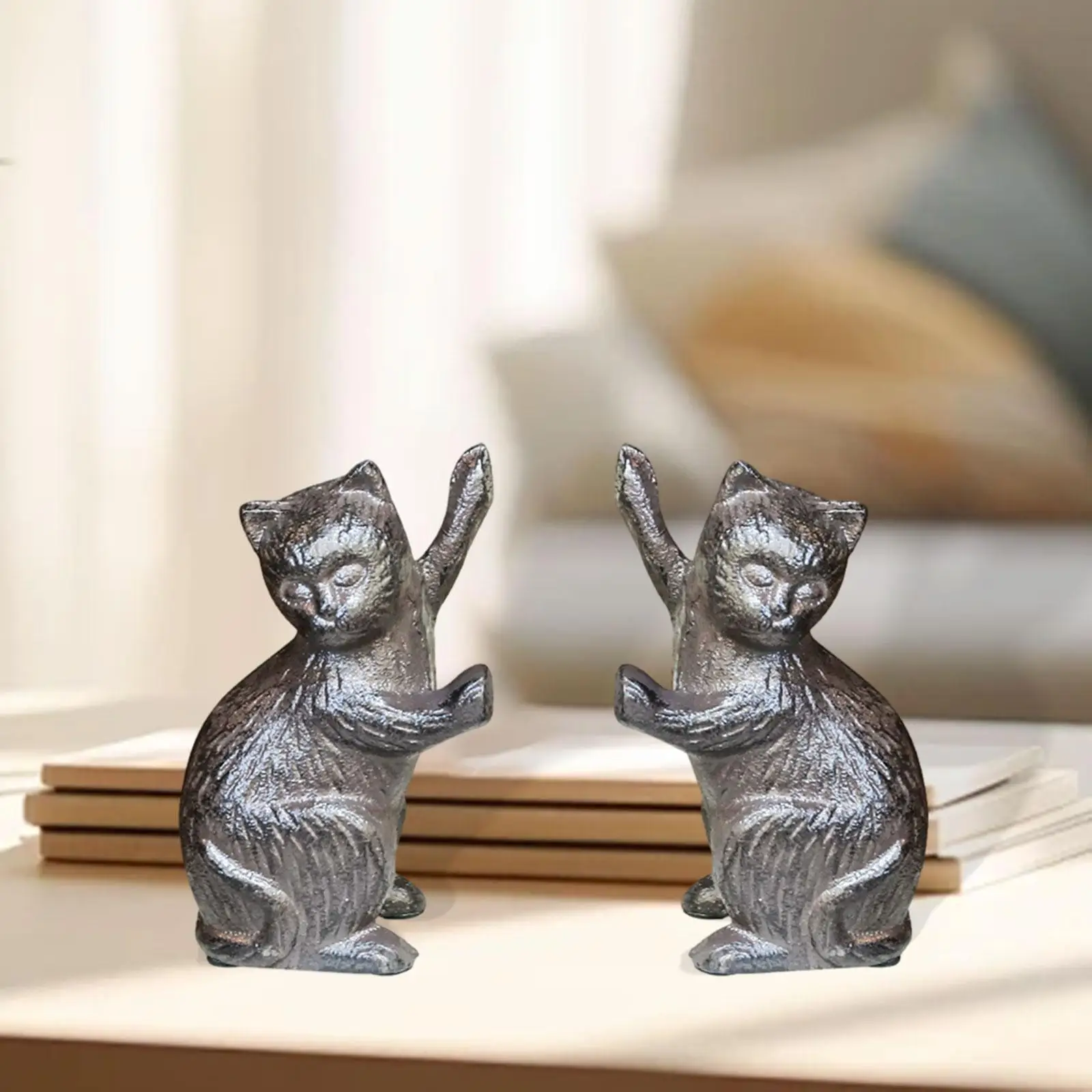 2x Decorative Bookends Cat Statue Book Holders Nonskid Retro Design Unique Book Ends Stoppers Cat Figurine for Study Birthday 
2x Decorative Bookends Cat Statue Book Holders Nonskid Retro Design Unique Book Ends Stoppers Cat Figurine for Study Birthday