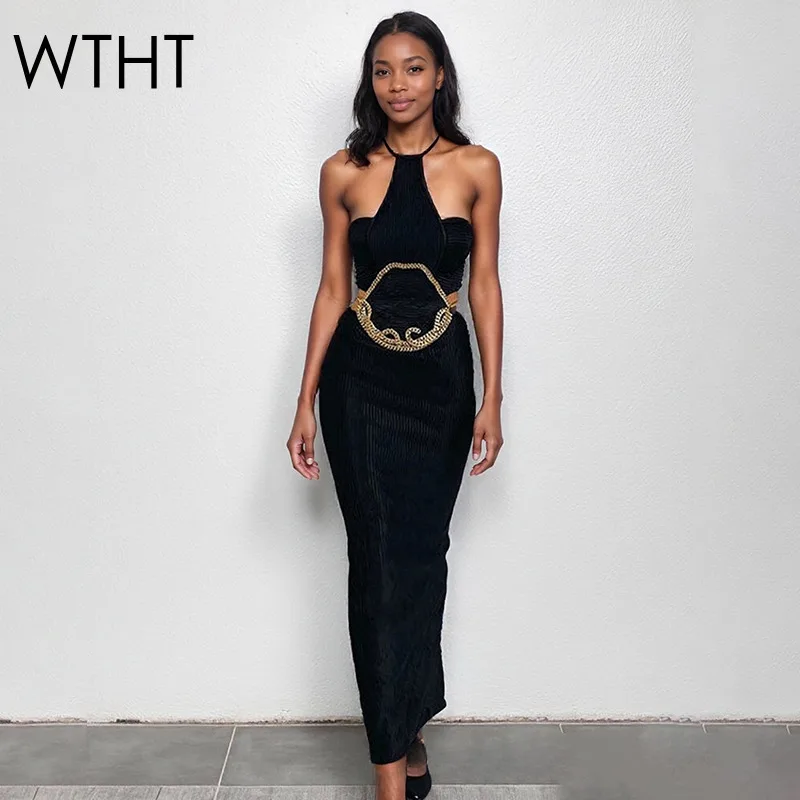 WTHT модное женское вечернее платье с бретелькой на бретельках и цепочкой, осень 2022, модные платья без рукавов с открытой спиной, женские 1LS2597
WTHT модное женское вечернее платье с бретелькой на бретельках и цепочкой, осень 2022, модные платья без рукавов с открытой спиной, женские 1LS2597