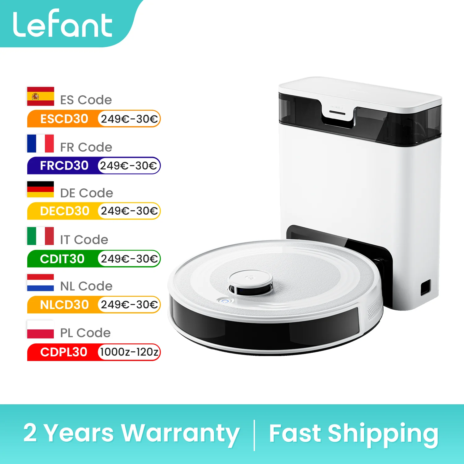 Комбинированный робот-пылесос и швабра Lefant M2 Pro LDS, всасывание 5000 Па, интеллектуальное картографирование, пылесос для уборки рук на 60 дней
Комбинированный робот-пылесос и швабра Lefant M2 Pro LDS, всасывание 5000 Па, интеллектуальное картографирование, пылесос для уборки рук на 60 дней