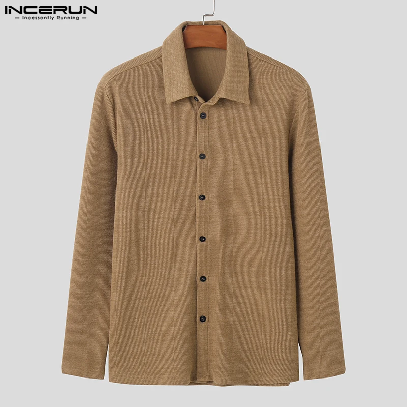 INCERUN Men Shirt Solid Color Lapel Long Sleeve Knitted Autumn 2025 Casual Men Clothing Streetwear Korean Fashion Male Shirts
INCERUN Men Shirt Solid Color Lapel Long Sleeve Knitted Autumn 2025 Casual Men Clothing Streetwear Korean Fashion Male Shirts