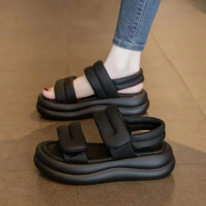 Women's Sporty Platform Sandals Thick Bottom Heightening Flatform Shoes Magic Tape Children's Summer Fashionable Trendy
Women's Sporty Platform Sandals Thick Bottom Heightening Flatform Shoes Magic Tape Children's Summer Fashionable Trendy