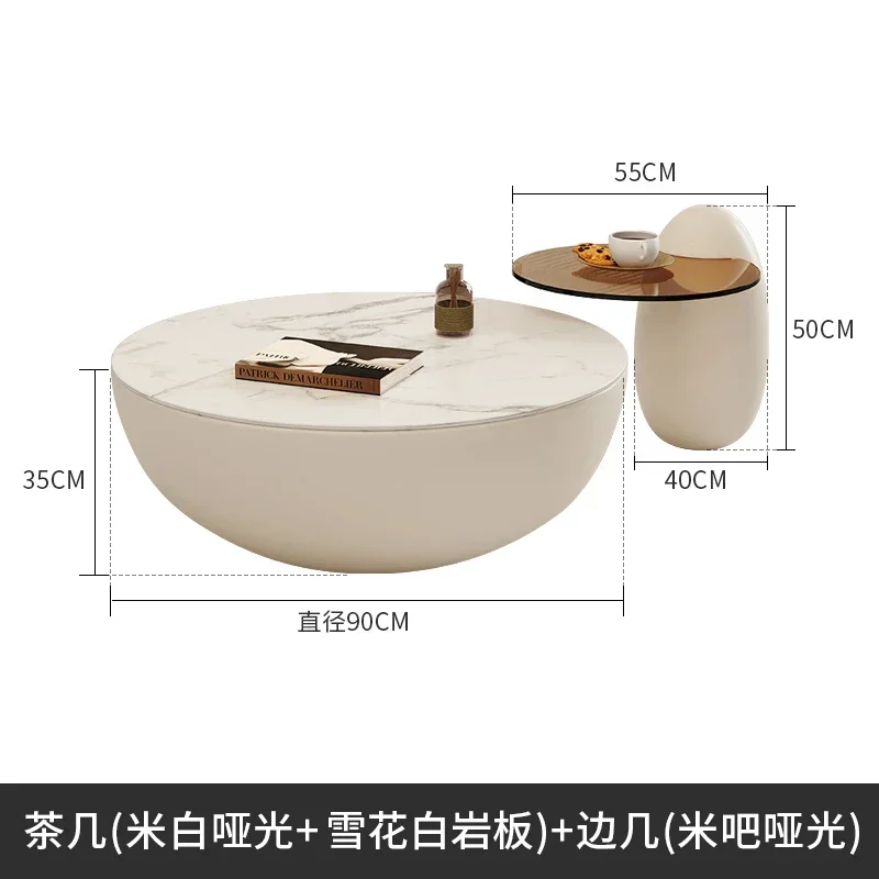 A Nordic Style Household Minimalist Stone Plate round Coffee Table
A Nordic Style Household Minimalist Stone Plate round Coffee Table
