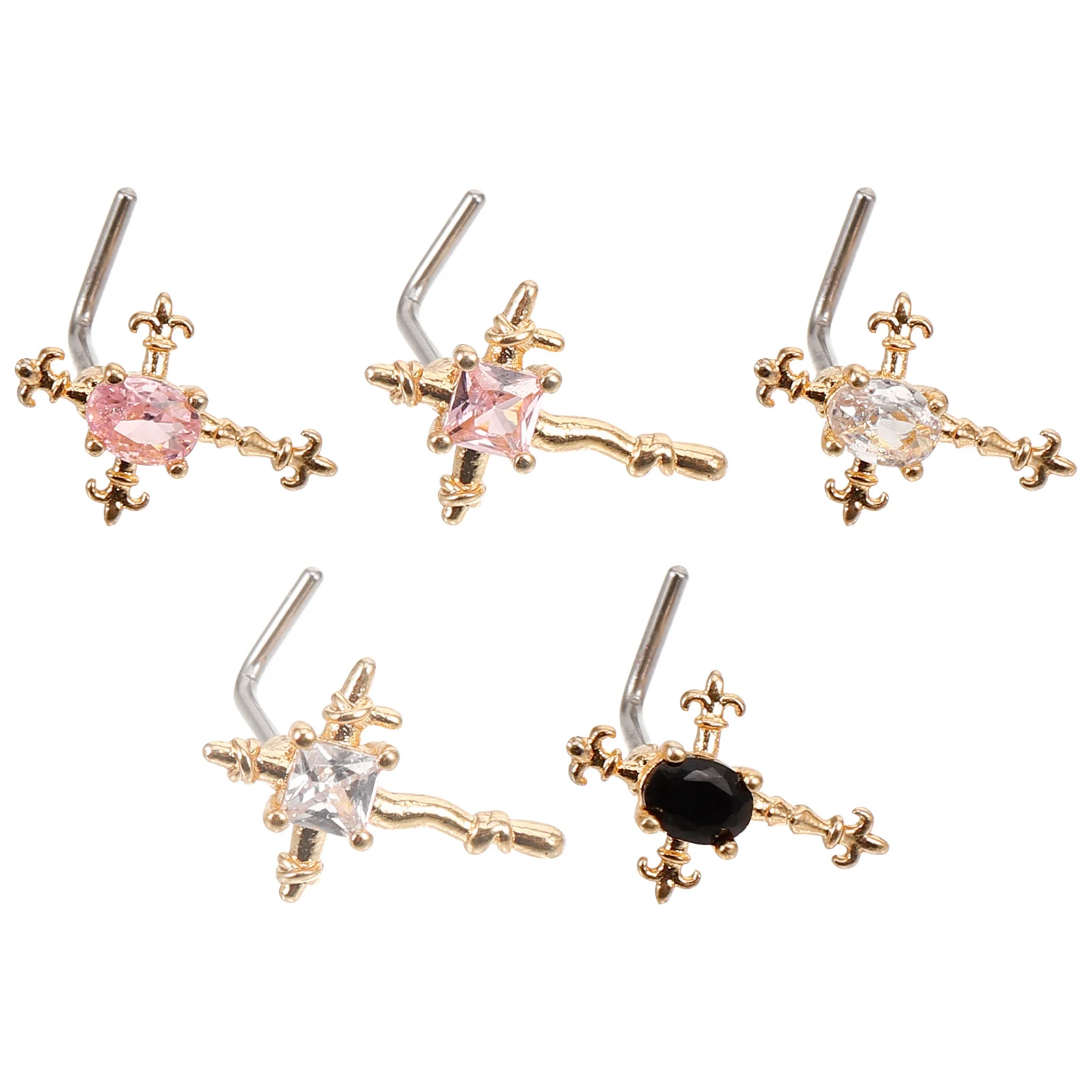 5 Pcs Nose Stud Cute Rings for Women Piercings Straight Body Jewelry Studs Fake
5 Pcs Nose Stud Cute Rings for Women Piercings Straight Body Jewelry Studs Fake