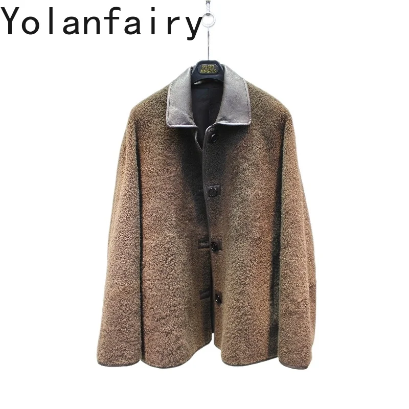 YOLANFAIRY Couple Style Real Lamb Fur Integrated Coat Women New Winter Casual Lapel Fashion Natural Leather Fur Outerwear Jacket
YOLANFAIRY Couple Style Real Lamb Fur Integrated Coat Women New Winter Casual Lapel Fashion Natural Leather Fur Outerwear Jacket