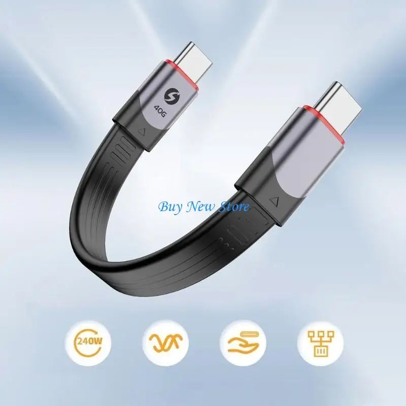 20CE USB4 Data Cable 240W 40Gbps Full Function 15cm Flexible FPC with Aluminum Plugs
20CE USB4 Data Cable 240W 40Gbps Full Function 15cm Flexible FPC with Aluminum Plugs