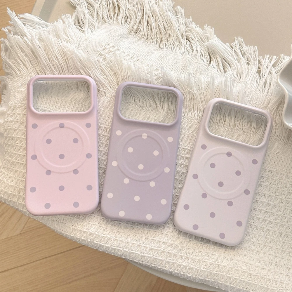 INS Style Cute Polka Dot Magnetic Phone Case for iPhone 17 16 Pro Max 15 14 13, Lovely Simple All-inclusive Shockproof Cover
INS Style Cute Polka Dot Magnetic Phone Case for iPhone 17 16 Pro Max 15 14 13, Lovely Simple All-inclusive Shockproof Cover