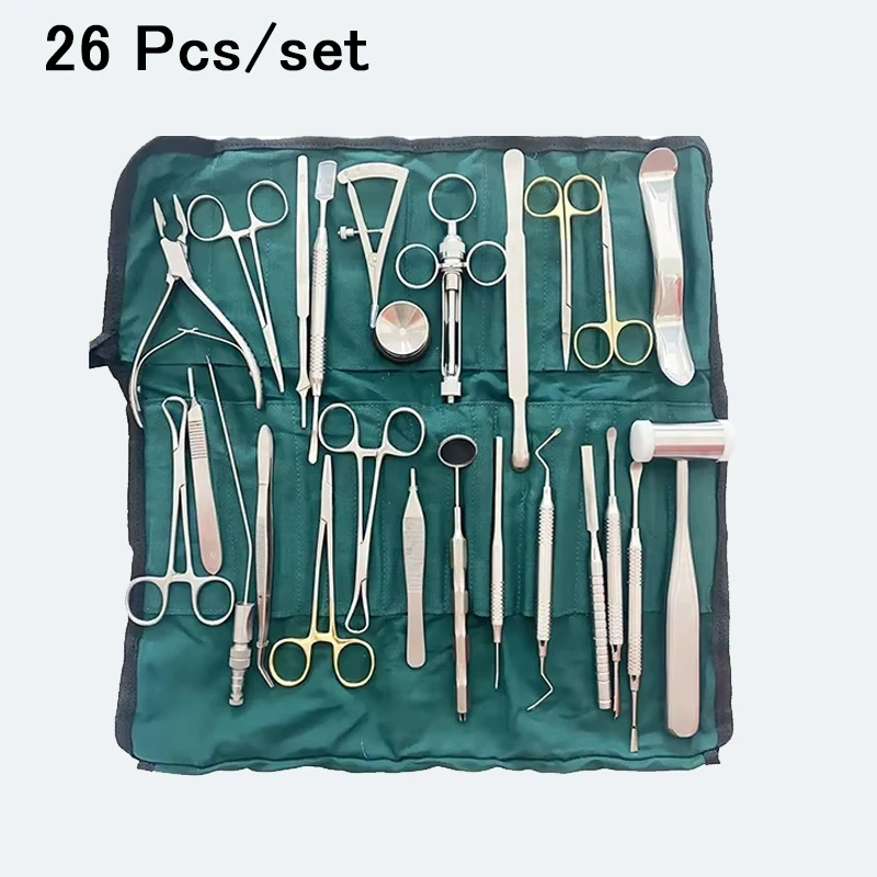 26Pcs/set Dental Suture Training Kit Dental Implant Tools Basic Instrument Set Dental Implant Surgery Kit
26Pcs/set Dental Suture Training Kit Dental Implant Tools Basic Instrument Set Dental Implant Surgery Kit