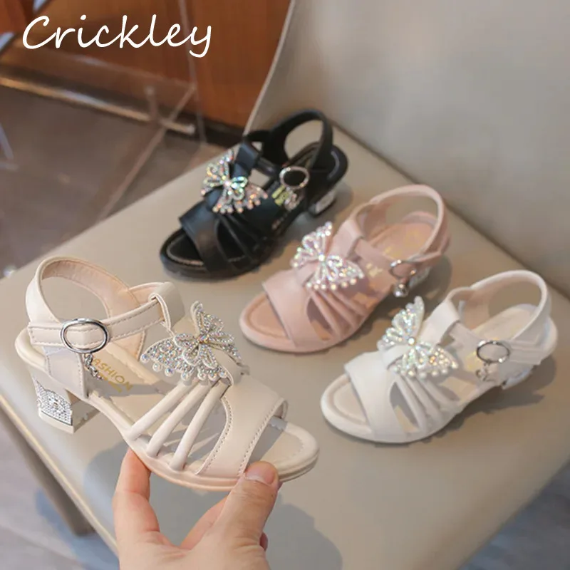 Butterfly Crystal Girls Princess Shoes Solid PU Hook Loop Children High Heels Fashion Show Party Dance Kids Summer Sandals
Butterfly Crystal Girls Princess Shoes Solid PU Hook Loop Children High Heels Fashion Show Party Dance Kids Summer Sandals