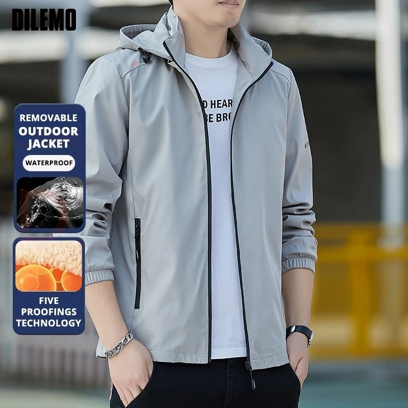 Top Grade Hooded Sport Detachable Cap Men Outdoor Jacket Casual Autumn Street Windbreaker Thin Coats Windproof Outwear
Top Grade Hooded Sport Detachable Cap Men Outdoor Jacket Casual Autumn Street Windbreaker Thin Coats Windproof Outwear