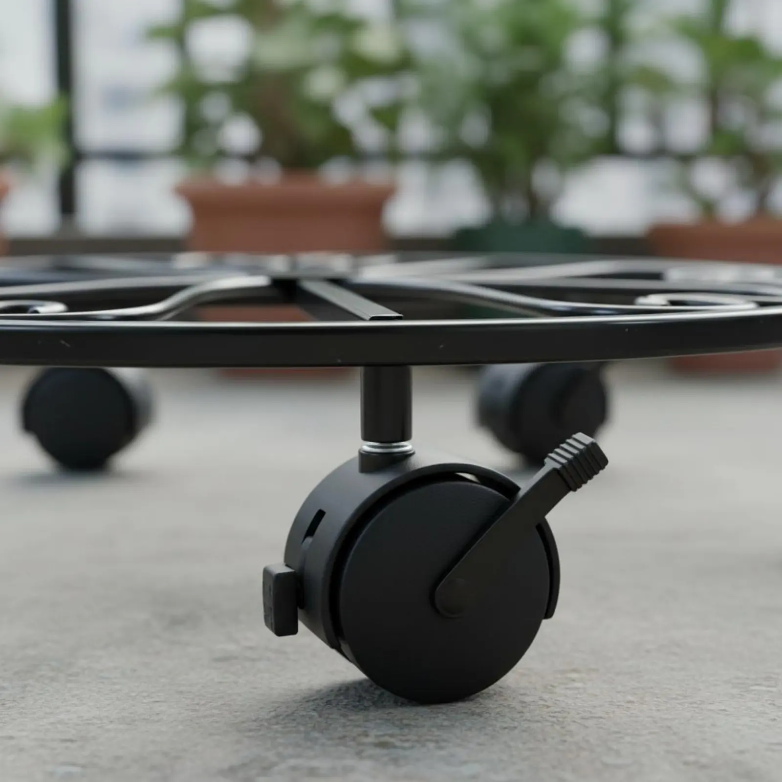 Round Plant Trolley Sturdy Metal Plant Stand with Wheels Rolling Pot Stand Rustproof Garden Hardware Powder Coated for Balcony
Round Plant Trolley Sturdy Metal Plant Stand with Wheels Rolling Pot Stand Rustproof Garden Hardware Powder Coated for Balcony