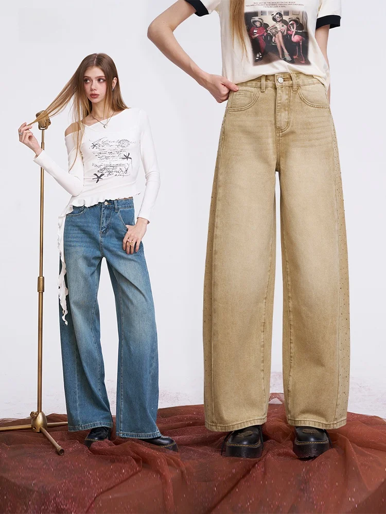 Waed Loose Casual Jeans Women's Early Spring Straight Leg Wide Leg Pants Comfortable Fit l Waist Zipper Closure
Waed Loose Casual Jeans Women's Early Spring Straight Leg Wide Leg Pants Comfortable Fit l Waist Zipper Closure
