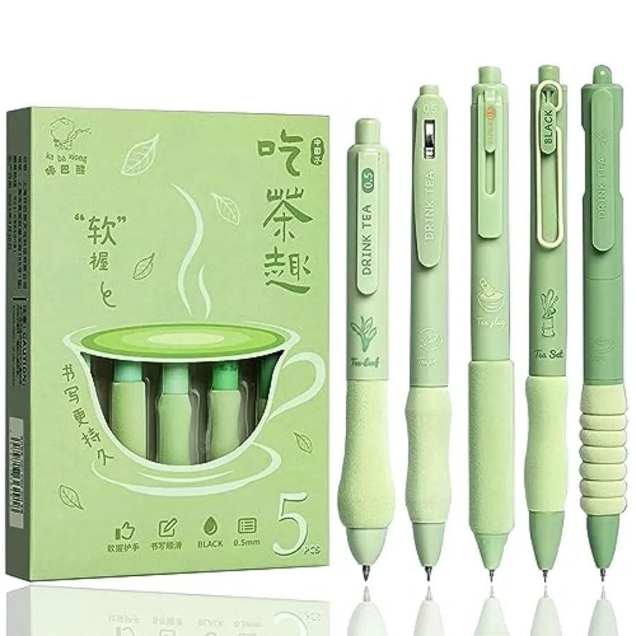 Cute Gel Pens 5Pcs Retractable Quick Dry Ink Pens 0.5mm Fine Point Black Ink Kawaii Smooth Writing Pens for School Office Suppl
Cute Gel Pens 5Pcs Retractable Quick Dry Ink Pens 0.5mm Fine Point Black Ink Kawaii Smooth Writing Pens for School Office Suppl