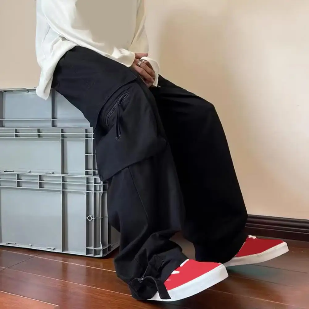 Men Trousers Vintage Hip Hop Style Men's Cargo Pants with Big Pockets Wide Leg Design Elastic Waist Streetwear Trousers for A
Men Trousers Vintage Hip Hop Style Men's Cargo Pants with Big Pockets Wide Leg Design Elastic Waist Streetwear Trousers for A