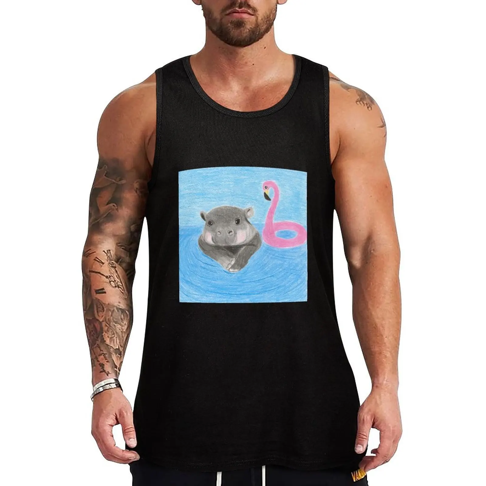 Little hippo with flamingo lifebuoy Tank Top Beach Vacation Tank Top Casual Sleeveless Loose Top
Little hippo with flamingo lifebuoy Tank Top Beach Vacation Tank Top Casual Sleeveless Loose Top