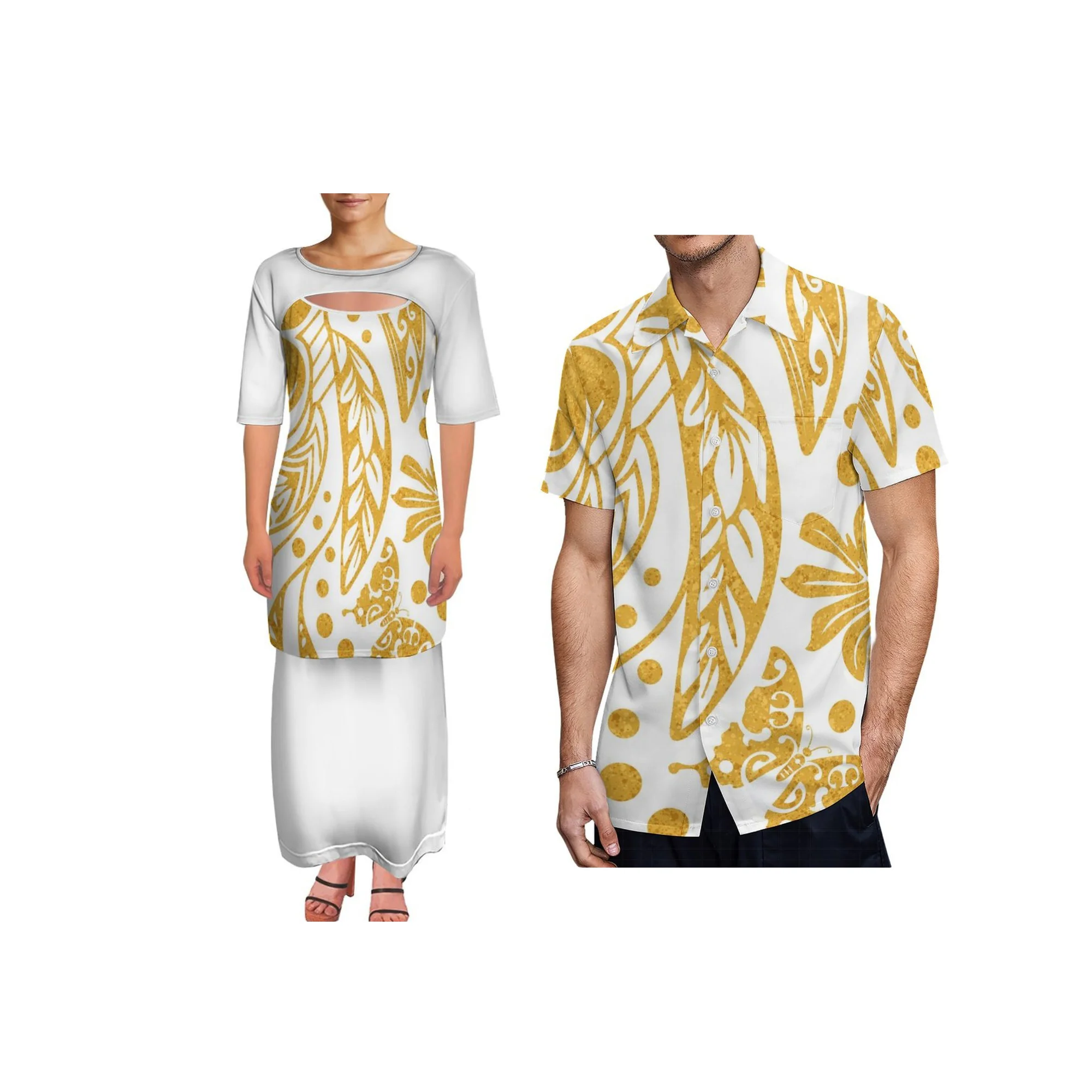 Custom Logo Plus Size Ladies Puletasi Polynesian Tribal Print Dress Tongan Island Design Women Top and Skirts 2pcs Sets
Custom Logo Plus Size Ladies Puletasi Polynesian Tribal Print Dress Tongan Island Design Women Top and Skirts 2pcs Sets