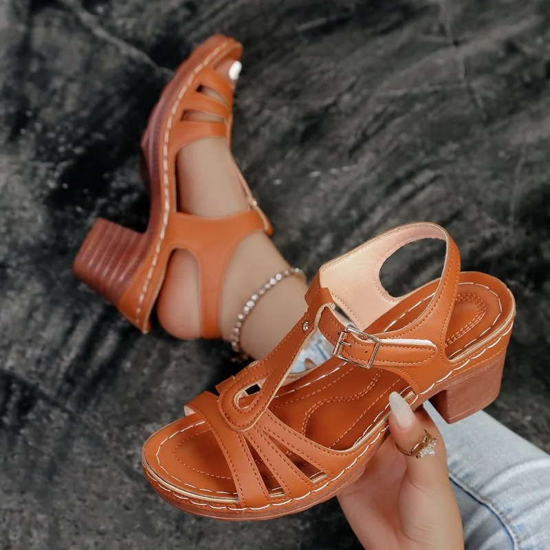 Women High Heels Sandals Light PU Leather Sandals Summer Open Toe Fish Mouth Sandal Fashion Thick Heels Women Platform Sandalias
Women High Heels Sandals Light PU Leather Sandals Summer Open Toe Fish Mouth Sandal Fashion Thick Heels Women Platform Sandalias