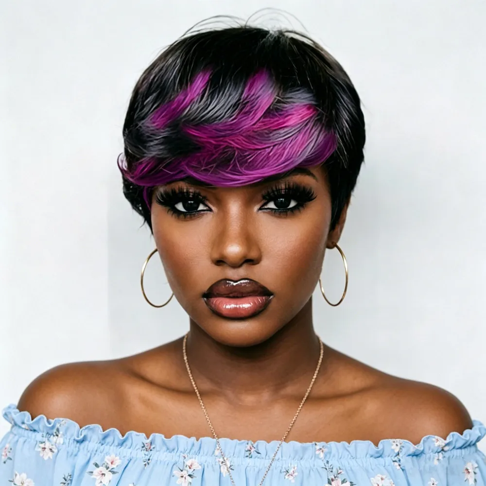 machine made short curly 6inch 1b-purple color pixie cut human hair wigs for women daily party cosplay use human hair wig
machine made short curly 6inch 1b-purple color pixie cut human hair wigs for women daily party cosplay use human hair wig