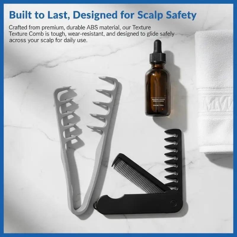 Foldable Hair Comb Wide Tooth Voluminous Texture Design for Thick and Curly Hair Professional Styling at Home
Foldable Hair Comb Wide Tooth Voluminous Texture Design for Thick and Curly Hair Professional Styling at Home