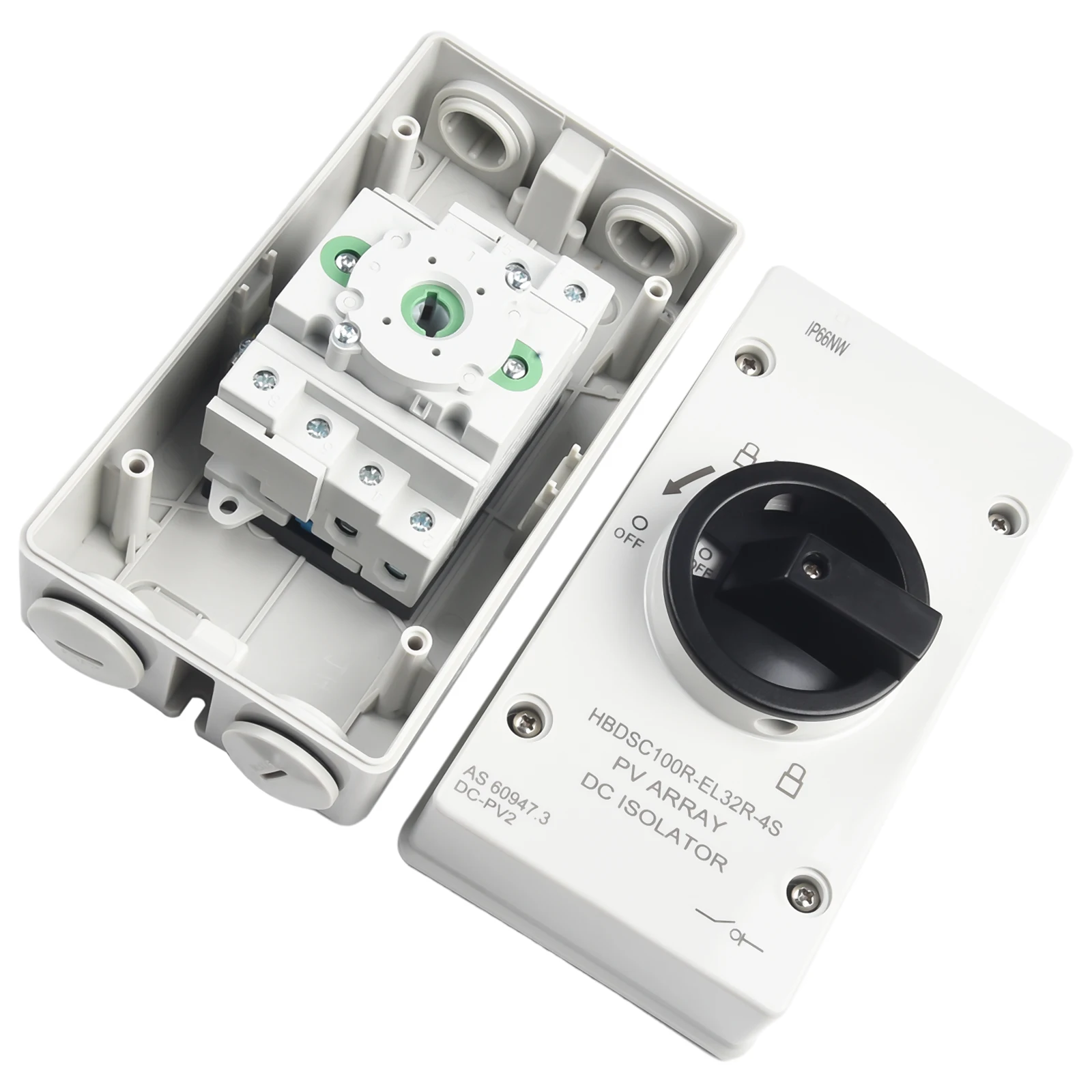 Изолирующий переключатель 000 раз Изолирующий переключатель 100 32 А 1000 В 50 60 Гц от 300 В до 1000 В Серый IP66 Тип панели Пластик
Изолирующий переключатель 000 раз Изолирующий переключатель 100 32 А 1000 В 50 60 Гц от 300 В до 1000 В Серый IP66 Тип панели Пластик