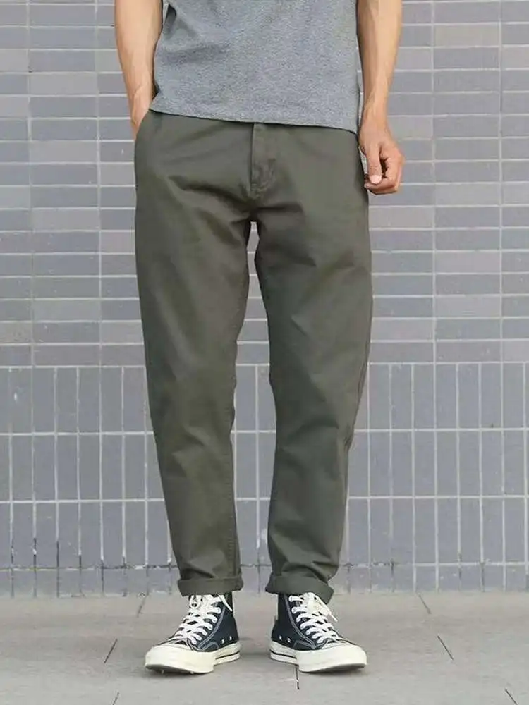 Waed Cotton Work Trousers Men's Spring Autumn New Simple Match Straight Loose Trendy Pure Color Nine Points Pants
Waed Cotton Work Trousers Men's Spring Autumn New Simple Match Straight Loose Trendy Pure Color Nine Points Pants