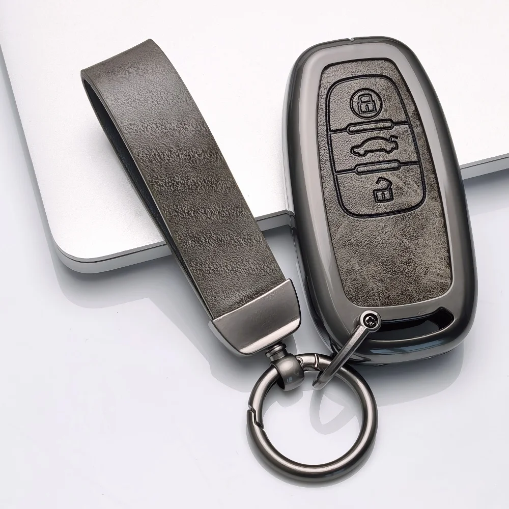 Zinc Alloy Leather Car Key Cover for Audi Q3 Q5 Q7 A1 A3 8P A4 B9 A5 A6 C7 8S 8W A7 A8 4M S4 S5 S6 S7 S8 RS3 RS6 SQ5 TTS TFSI
Zinc Alloy Leather Car Key Cover for Audi Q3 Q5 Q7 A1 A3 8P A4 B9 A5 A6 C7 8S 8W A7 A8 4M S4 S5 S6 S7 S8 RS3 RS6 SQ5 TTS TFSI