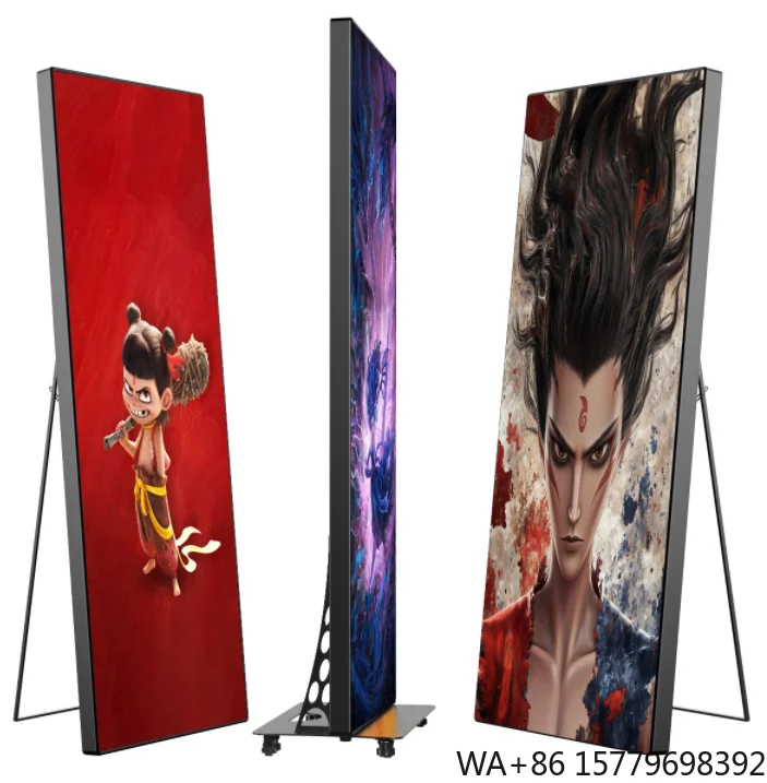HD Moveable LED Poster Display Indoor Outdoor Floor Standing P1.8 P2 LED Poster Screen
HD Moveable LED Poster Display Indoor Outdoor Floor Standing P1.8 P2 LED Poster Screen