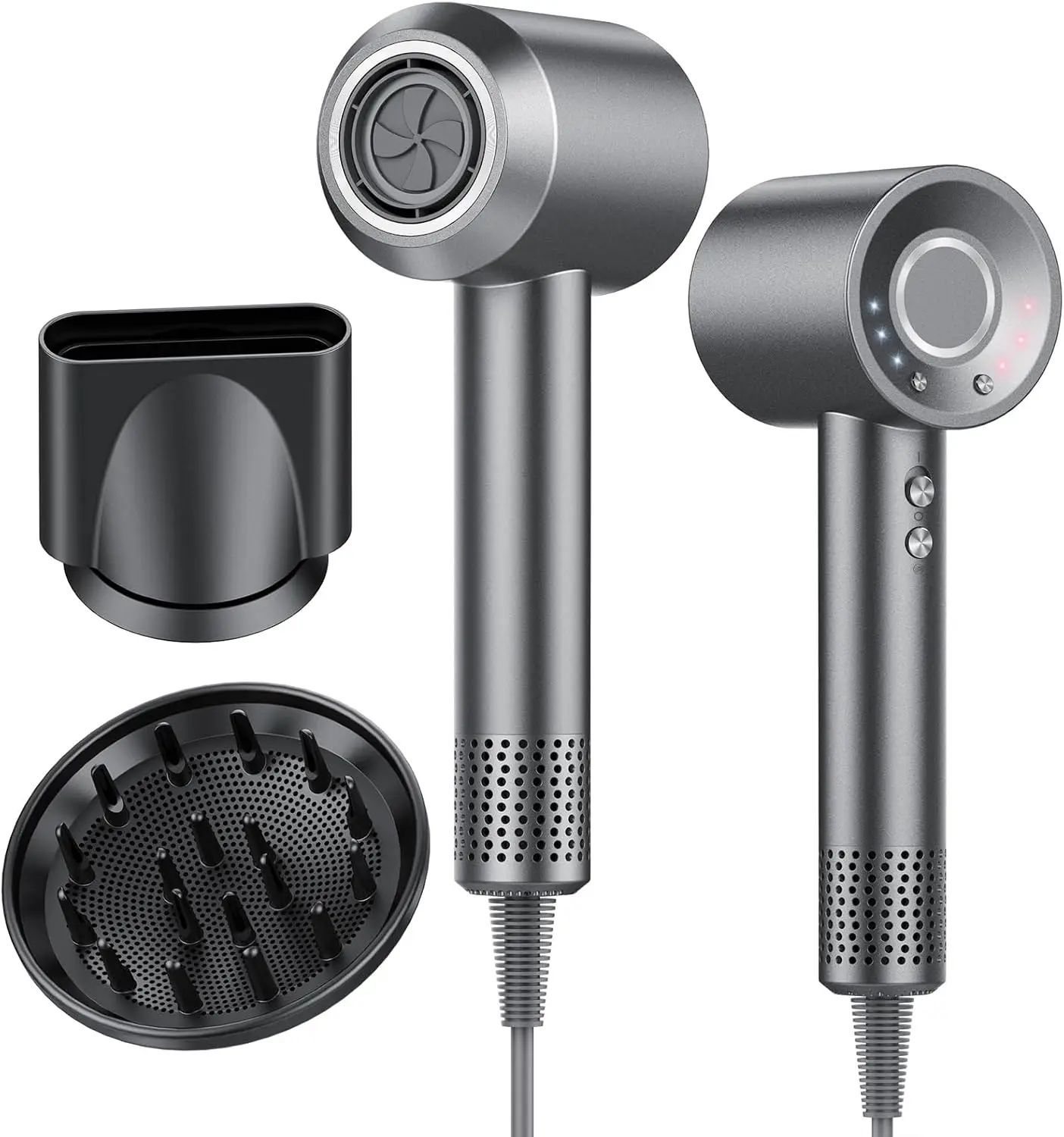 Professional Ionic Hair Dryer 160000 RPM High Speed with 500M Negative Ions Heat Control Low Noise Travel Diffuser
Professional Ionic Hair Dryer 160000 RPM High Speed with 500M Negative Ions Heat Control Low Noise Travel Diffuser